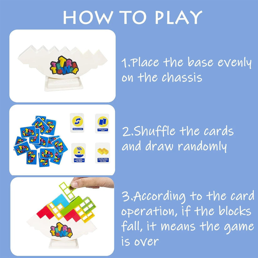 Wooden Stacking Block Tower Game for Family Game Night – Skill Building Balance Challenge for Kids & Adults