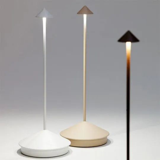 Lampe d'accentuation LED sans fil, 30 cm de haut, rechargeable sur batterie, intensité réglable, lumière chaude, structure en métal, pour patio, salle à manger ou table de chevet