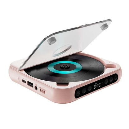 Rechargeable Disc Player with Bluetooth 5.3 Wireless Audio for Home Travel Study Music MP3 CD-R Support 3.5mm Headphone Jack USB-C Charging