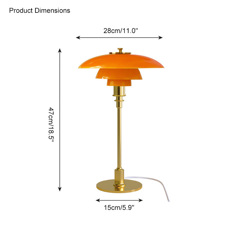 Glass Desk Lamp with Adjustable Light Temperature 19 inches Tall for Home Office Bedside Reading Study Room Work Surface Illumination Nights