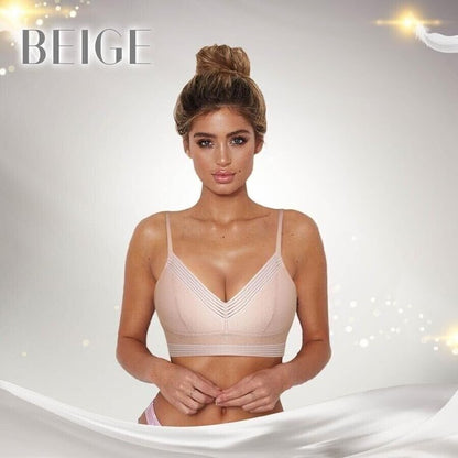 Wireless Supportive Lace Bralette V-Neck Plunge Pullover Style Soft Everyday Comfort Bra for Women