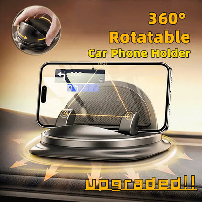 Support de téléphone pour tableau de bord, support de téléphone en silicone pour voiture, support antidérapant avec rotation à 360°, accessoires de voiture