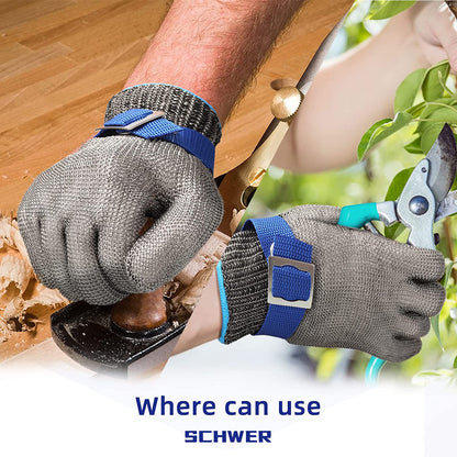Cut-Resistant Stainless Steel Mesh Safety Glove for Kitchen, Oyster Shucking, Fishing & Food Prep