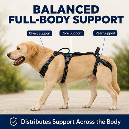 Ortekor Full Body Dog Lift Harness for Stairs & Car - Mobility Support for Weak Hind Legs