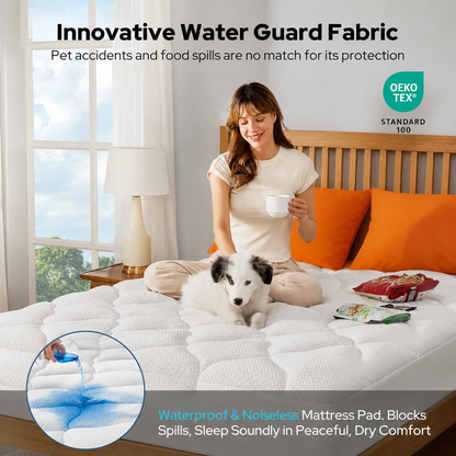 ComfortGuard | Protège-matelas imperméable à poches profondes | Respirant et silencieux pour un confort de sommeil optimal