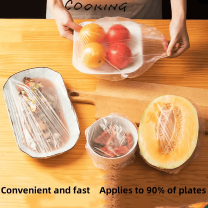 Stretchy Food Storage Covers for Plates & Bowls – 1000-Pack Disposable PE Lids for Kitchen, Fridge & Meal Prep