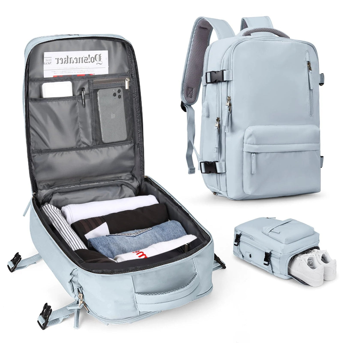 Women's Oxford Daypack with Multi-Compartment Organization for Travel, Commuting & Campus