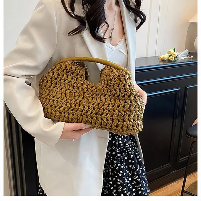 LUXEWEAVE – Sac à bandoulière en raphia tressé