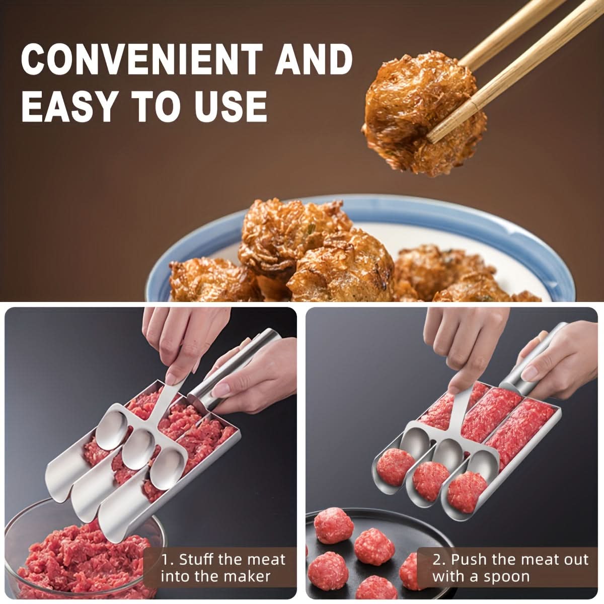 BALLPRO – Moule à boulettes de viande en acier inoxydable