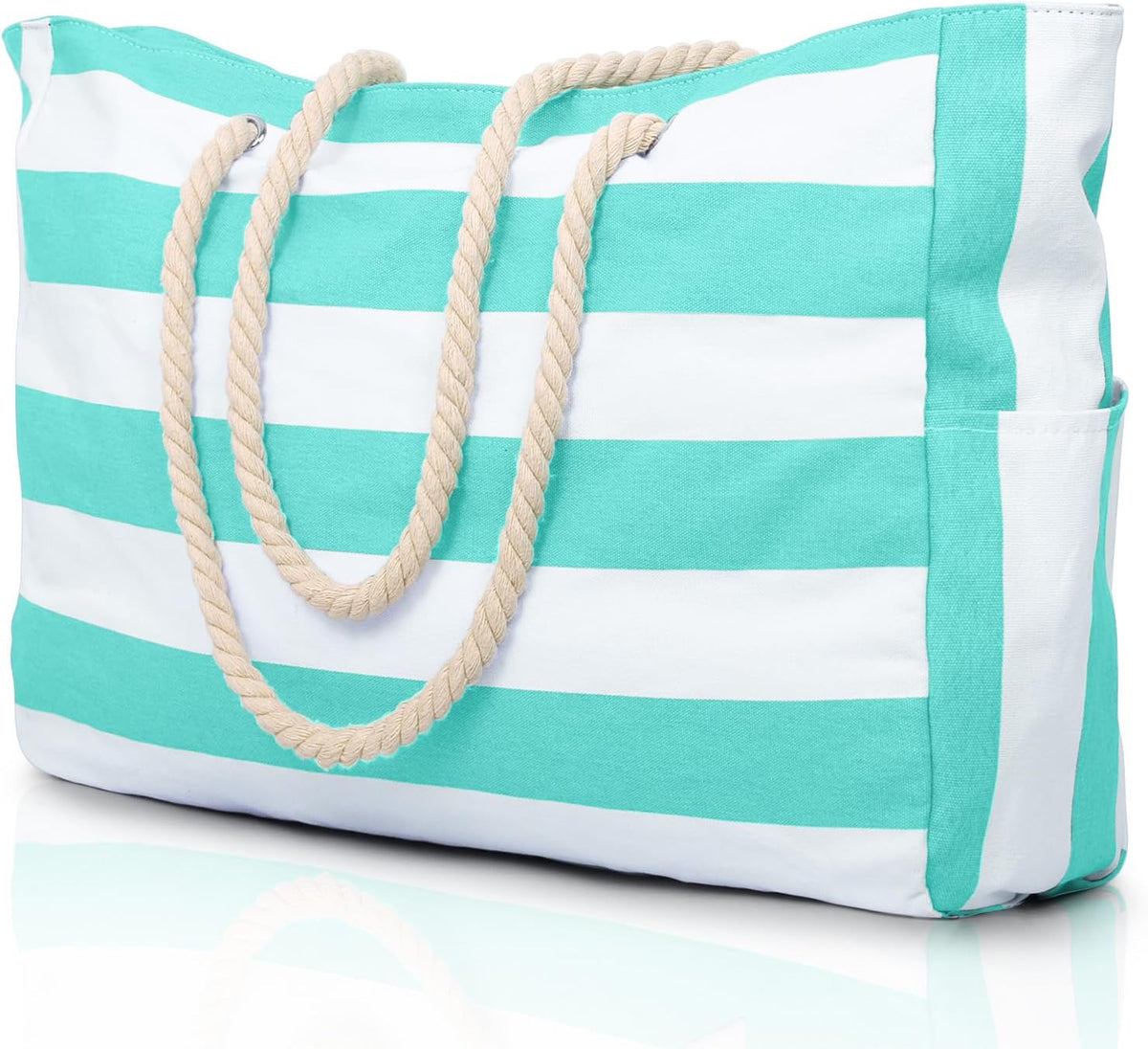 Large Mesh Carryall Bag with Zippered Closure for Pool Days and Coastal Getaways – Holds Towels, Sunscreen & Gear for Travel, Gym, Yoga, Pic