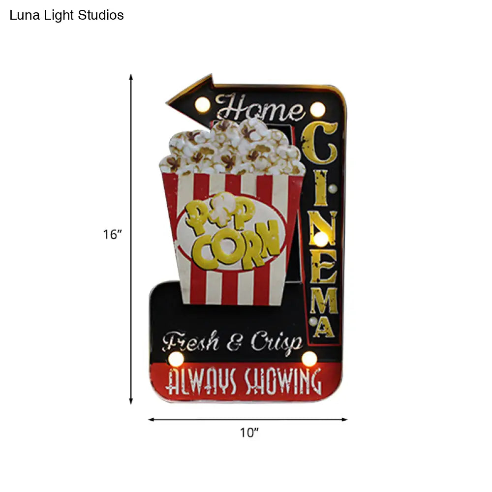 LED Novelty Wall Light Battery-Powered Metal Sign Sconce for Kids Room, Game Room & Man Cave – Beer, Car, Anchor Shaped Night Light in