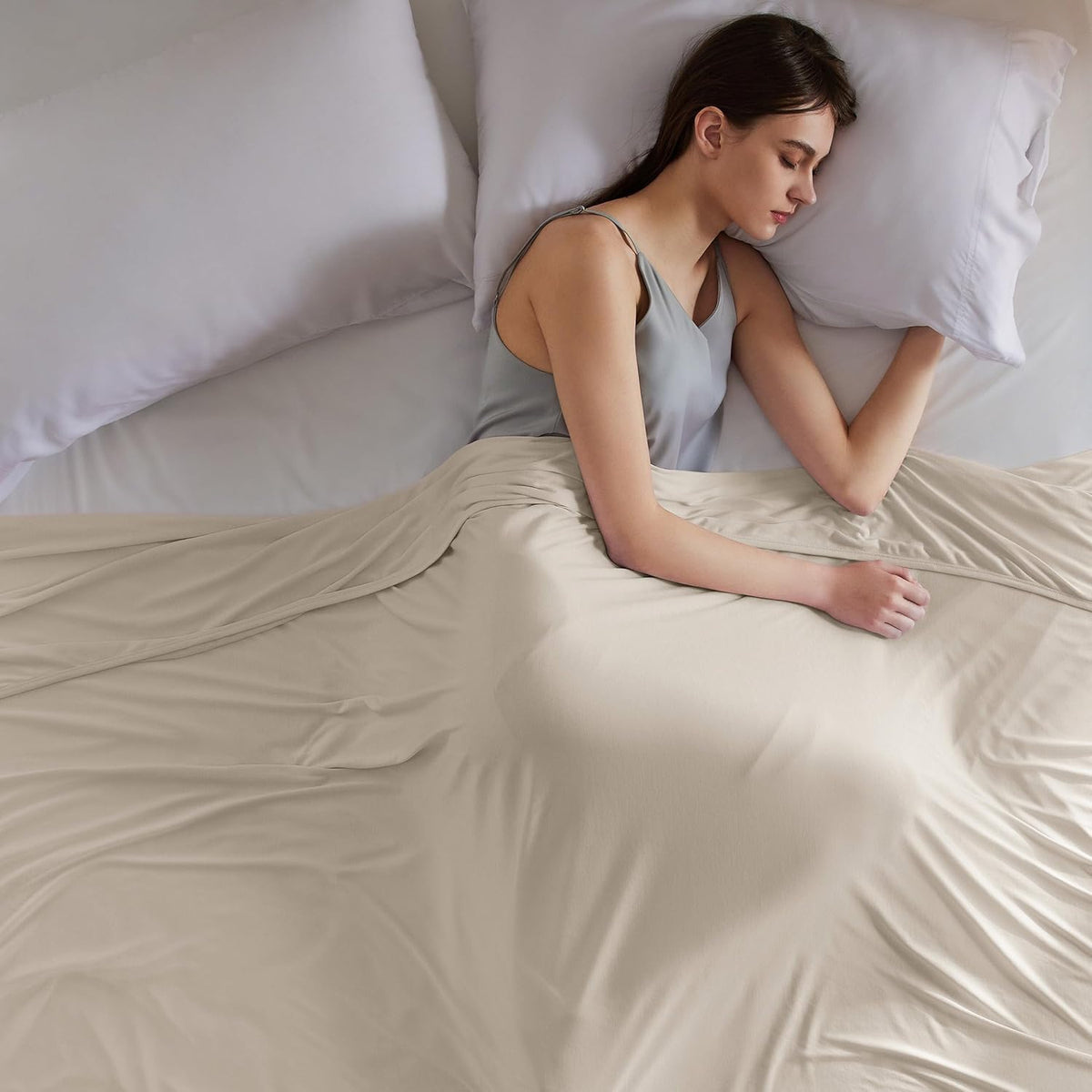 Confort douillet | Couverture rafraîchissante d'été en rayonne de bambou pour les dormeurs qui ont chaud | Jeté léger pour les voyages et l'extérieur