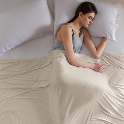 Confort douillet | Couverture rafraîchissante d'été en rayonne de bambou pour les dormeurs qui ont chaud | Jeté léger pour les voyages et l'extérieur