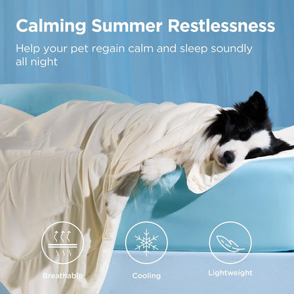 Cozy Paws | Couverture rafraîchissante pour grands chiens avec garnissage respirant Air-Core | Tapis pour chien léger et lavable pour le confort estival