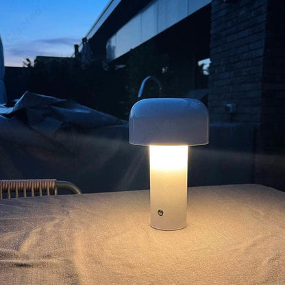Lampe de bureau portable LED champignon | Éclairage doux sans fil