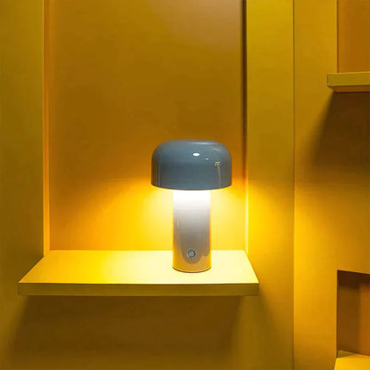 Lampe de bureau portable LED champignon | Éclairage doux sans fil