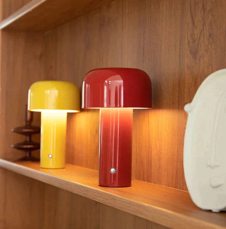 Lampe de bureau portable LED champignon | Éclairage doux sans fil