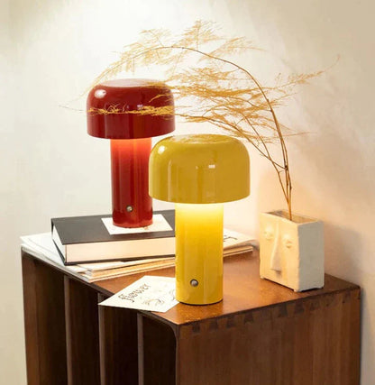 Lampe de bureau portable LED champignon | Éclairage doux sans fil