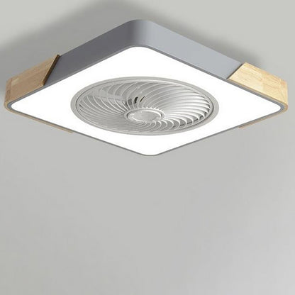 Ventilateur de plafond LED encastré avec éclairage – Ventilateur à 6 vitesses avec télécommande pour chambre, salon et chambres d'enfants