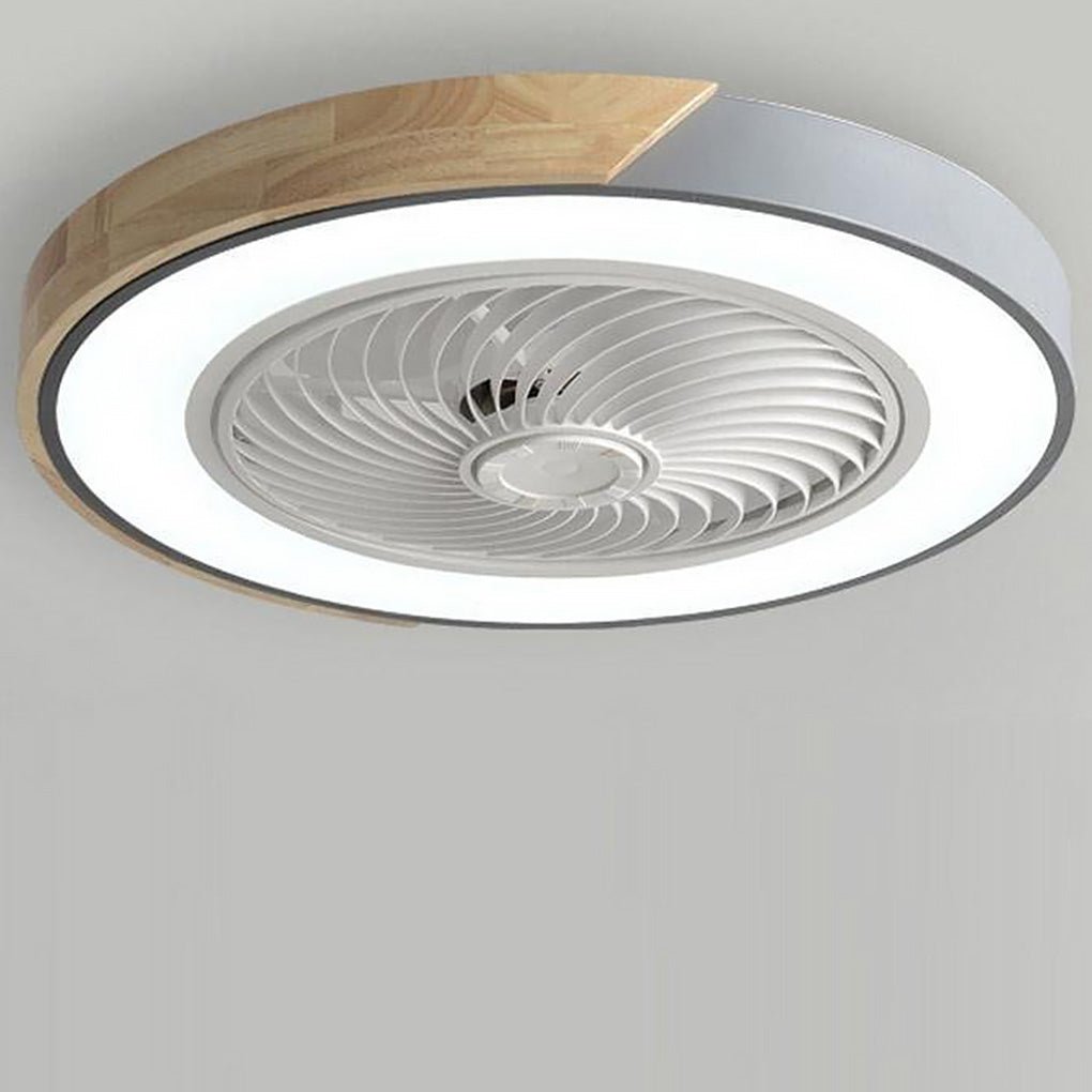 Ventilateur de plafond LED encastré avec éclairage – Ventilateur à 6 vitesses avec télécommande pour chambre, salon et chambres d'enfants