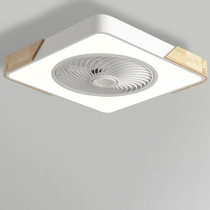 Ventilateur de plafond LED encastré avec éclairage – Ventilateur à 6 vitesses avec télécommande pour chambre, salon et chambres d'enfants