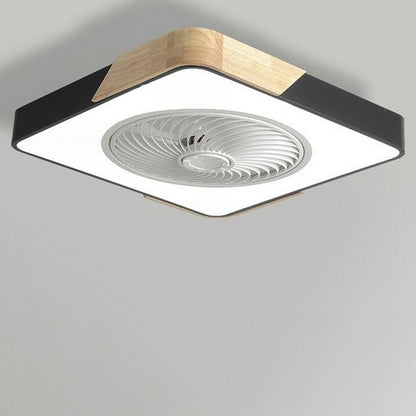Ventilateur de plafond LED encastré avec éclairage – Ventilateur à 6 vitesses avec télécommande pour chambre, salon et chambres d'enfants