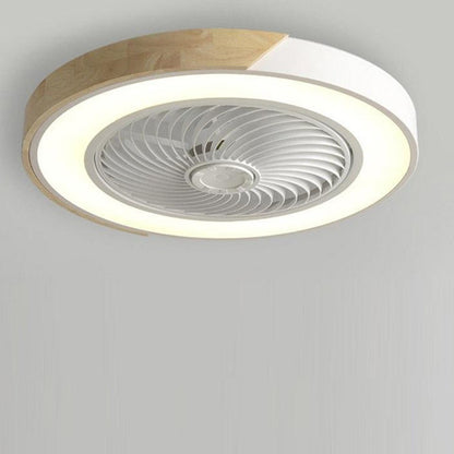 Ventilateur de plafond LED encastré avec éclairage – Ventilateur à 6 vitesses avec télécommande pour chambre, salon et chambres d'enfants