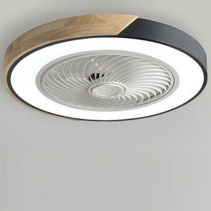 Ventilateur de plafond LED encastré avec éclairage – Ventilateur à 6 vitesses avec télécommande pour chambre, salon et chambres d'enfants