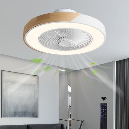 Ventilateur de plafond LED encastré avec éclairage – Ventilateur à 6 vitesses avec télécommande pour chambre, salon et chambres d'enfants