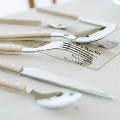 Flatware Set for 6 – Riveted Handle Silverware Service with Knife Fork Spoon – Slim Bistro Stainless Steel Dining Utensils for Everyday