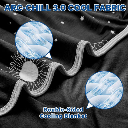 Confort douillet | Couverture rafraîchissante en tissu double face | Couverture d'été légère pour les dormeurs ayant chaud et les voyages