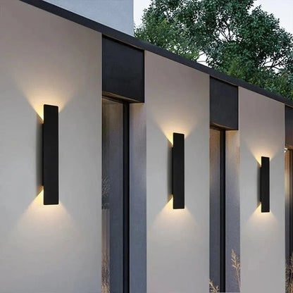 Applique murale LED d'extérieur en aluminium, luminaire étanche haut et bas pour patio, jardin, entrée, éclairage extérieur moderne, 2W-24W