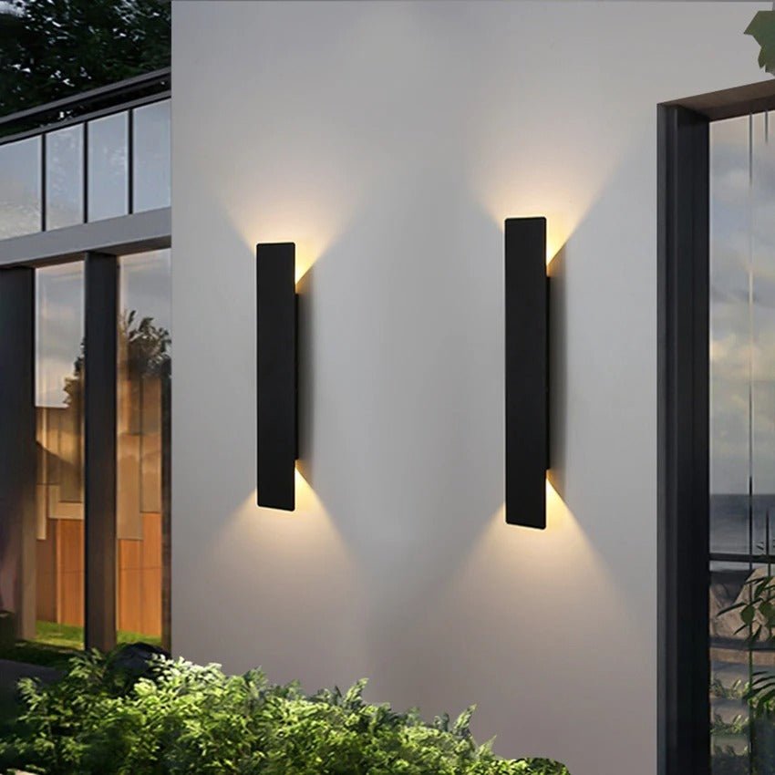 Applique murale LED d'extérieur en aluminium, luminaire étanche haut et bas pour patio, jardin, entrée, éclairage extérieur moderne, 2W-24W