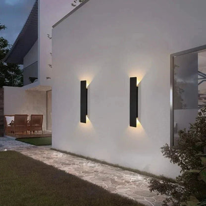 Applique murale LED d'extérieur en aluminium, luminaire étanche haut et bas pour patio, jardin, entrée, éclairage extérieur moderne, 2W-24W