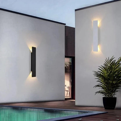 Applique murale LED d'extérieur en aluminium, luminaire étanche haut et bas pour patio, jardin, entrée, éclairage extérieur moderne, 2W-24W