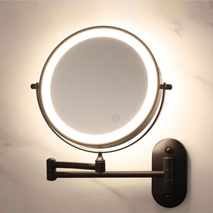 Cordless Lighted Vanity Mirror with Adjustable Magnification & 3-Tone LED Illumination for Beauty Routine & Grooming