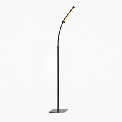 Adjustable LED Reading Floor Lamp with Remote Control Black Metal Modern Task Light with 3 Color Temps & 5 Brightness Levels for Living