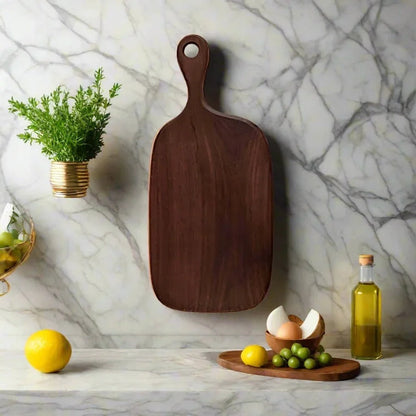 Walnut Wood Prep and Presentation Platter for Charcuterie, Cheese, Bread & Kitchen Use | Natural Hardwood Carving Surface