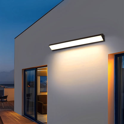 LED Strip Exterior Wall Sconce 18-80W Aluminum Weather-Resistant Linear Fixture for Walkways Entryways Backyards Decks Porches Patios Modern
