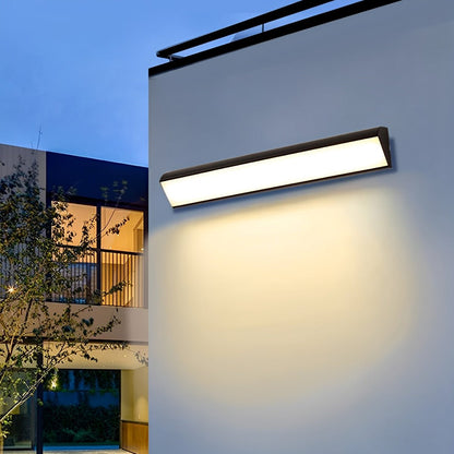 LED Strip Exterior Wall Sconce 18-80W Aluminum Weather-Resistant Linear Fixture for Walkways Entryways Backyards Decks Porches Patios Modern