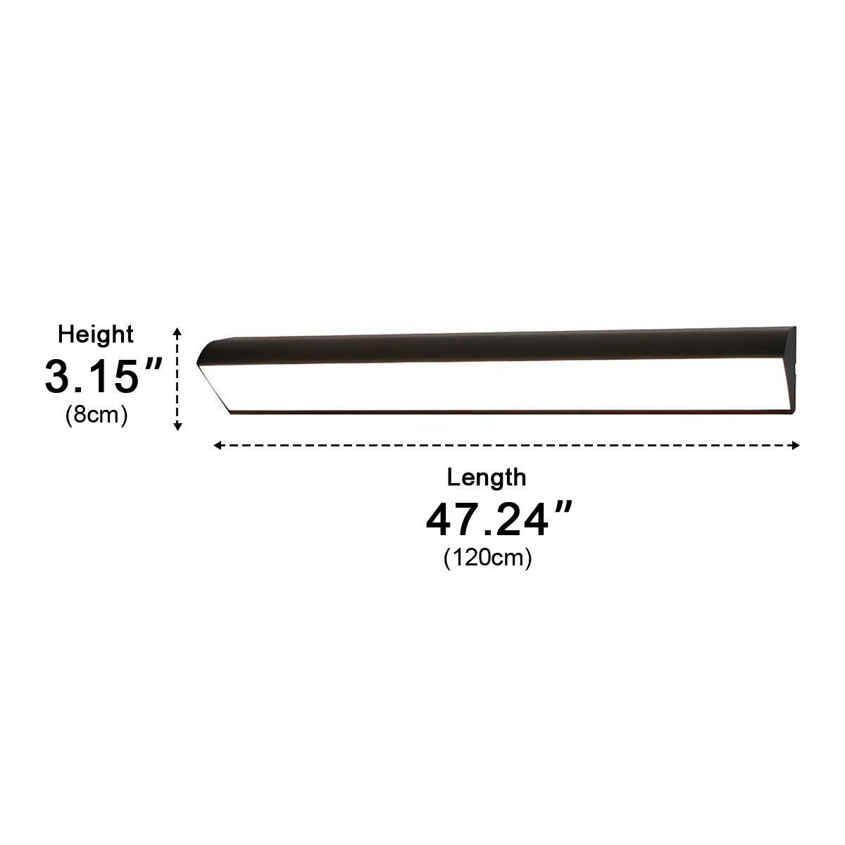 LED Strip Exterior Wall Sconce 18-80W Aluminum Weather-Resistant Linear Fixture for Walkways Entryways Backyards Decks Porches Patios Modern