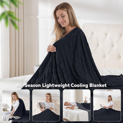 Confort douillet | Couverture rafraîchissante au design réversible | Légère et respirante pour les personnes ayant chaud en dormant