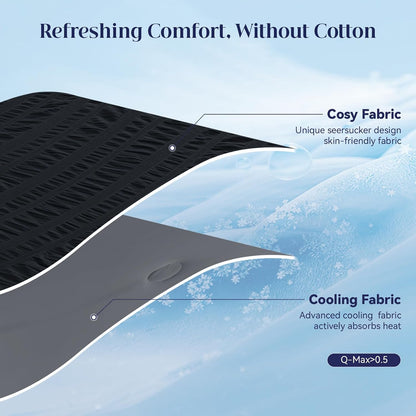 Confort douillet | Couverture rafraîchissante au design réversible | Légère et respirante pour les personnes ayant chaud en dormant