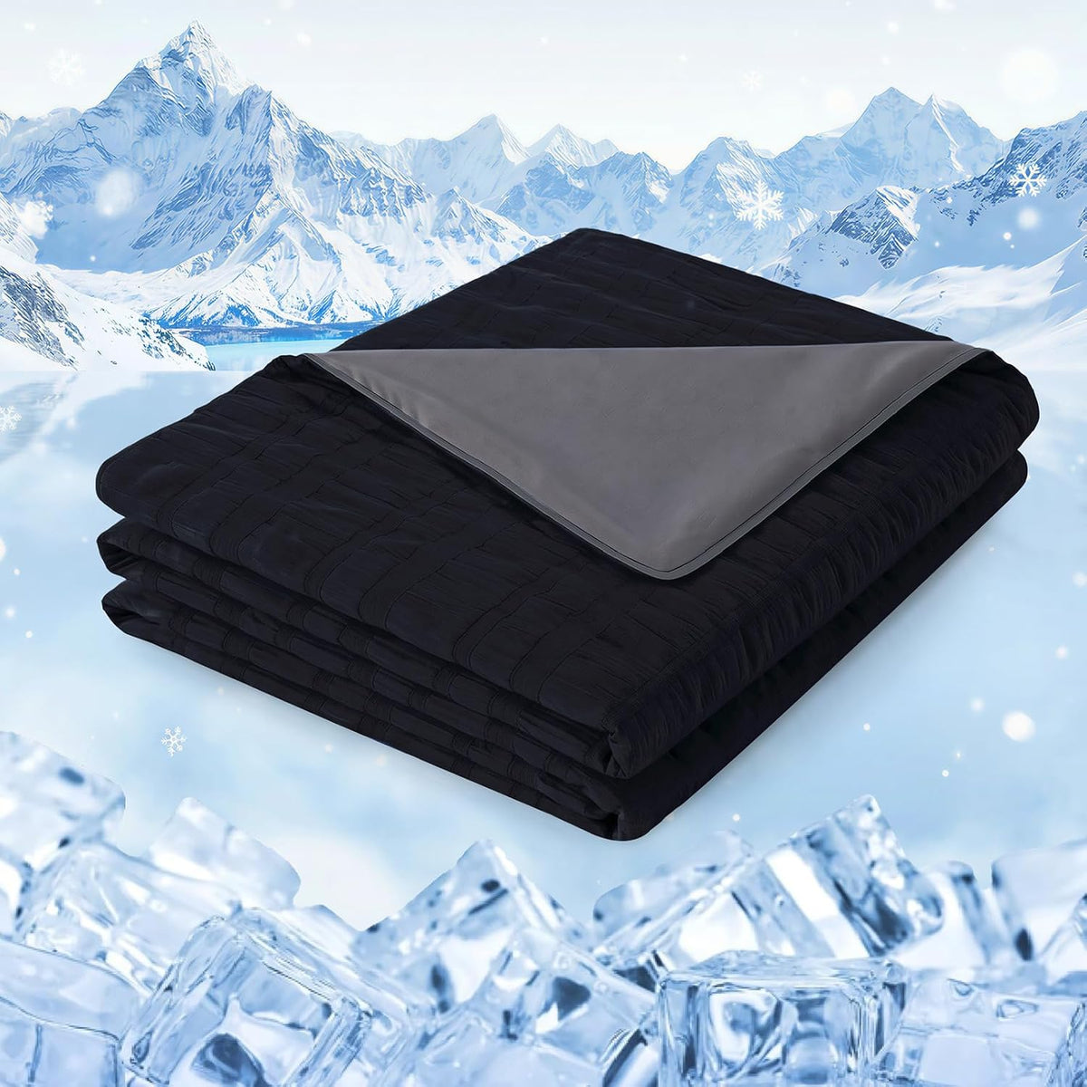 Confort douillet | Couverture rafraîchissante au design réversible | Légère et respirante pour les personnes ayant chaud en dormant