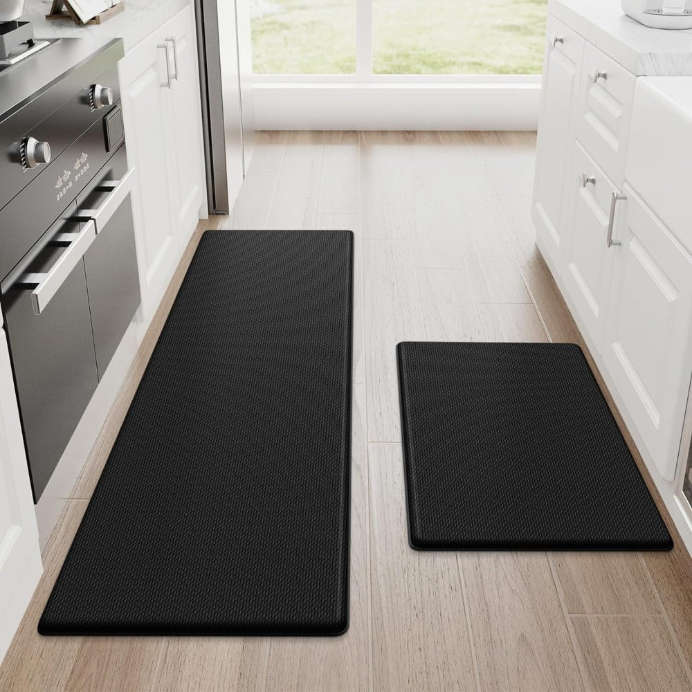 Cushioned Floor Runner Red 47×18 Inch for Kitchen Standing Workspace Office Sink Area Anti-Slip Water-Resistant Foam Padding Home Relief