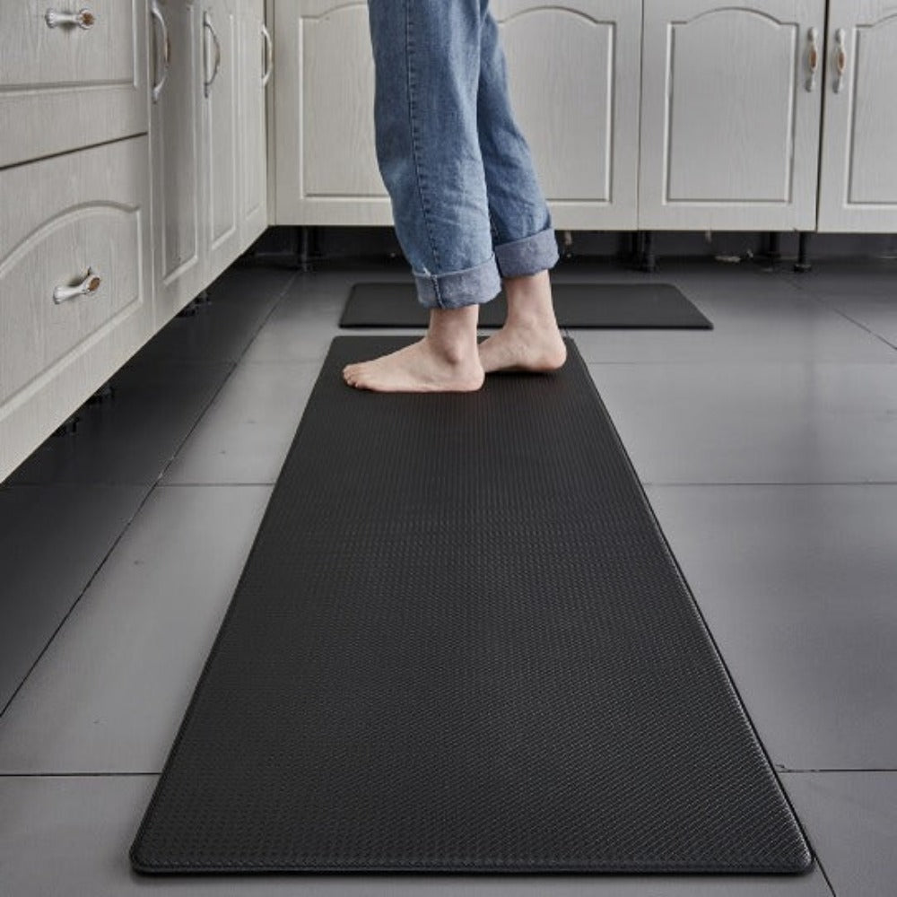 Cushioned Floor Runner Red 47×18 Inch for Kitchen Standing Workspace Office Sink Area Anti-Slip Water-Resistant Foam Padding Home Relief