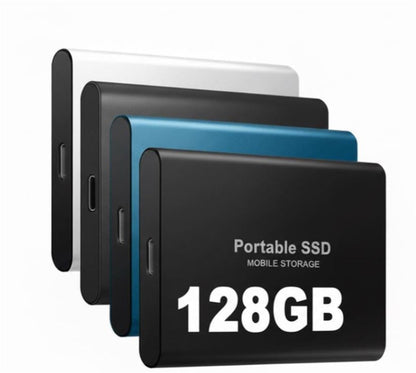 Portable Solid-State Drive 128GB USB-C High-Speed Data Transfer Up to 1050 MB/s for Mac PC Windows Linux Laptop Desktop Computer Travel Work