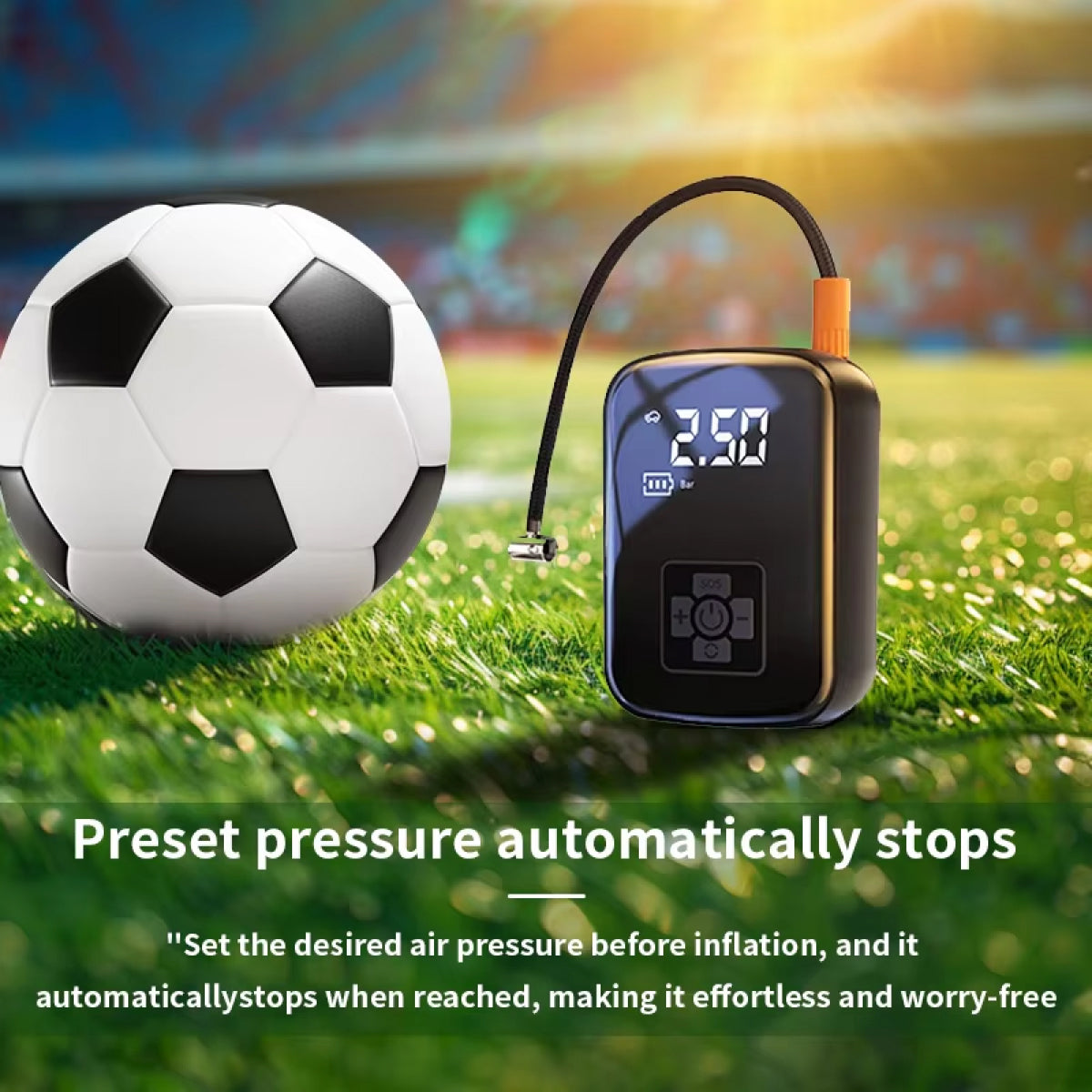 Portable Electric Tire Inflator – Dual-Pump Auto Air Compressor with Digital Display for Cars, Bikes & More