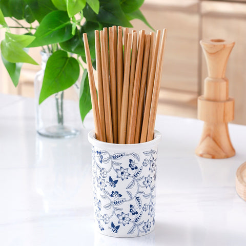 Blythe Utensil Holder Crock - Ceramic, Floral Design