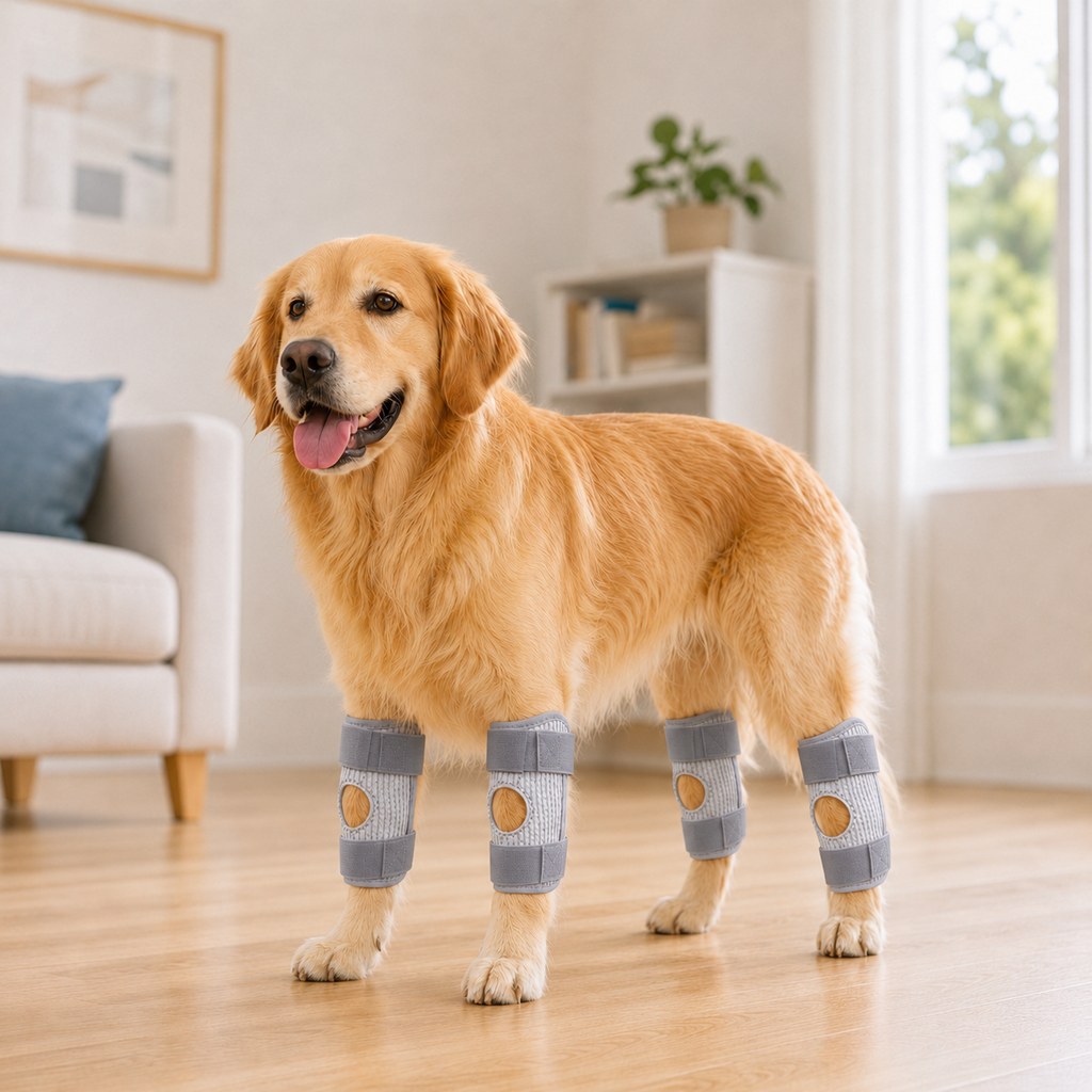 Ortekor Dog Knee Support Brace for Front & Rear Legs - Adjustable Joint Support Sleeve for Senior Dogs, Active Dogs & Everyday Mobility Assistance
